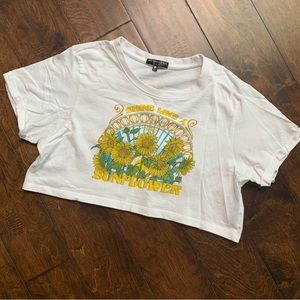 Love‎ Peace and Lazy Days Crop Top Size Medium